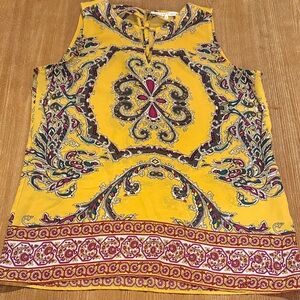 Violet & Claire Yellow Paisley Blouse